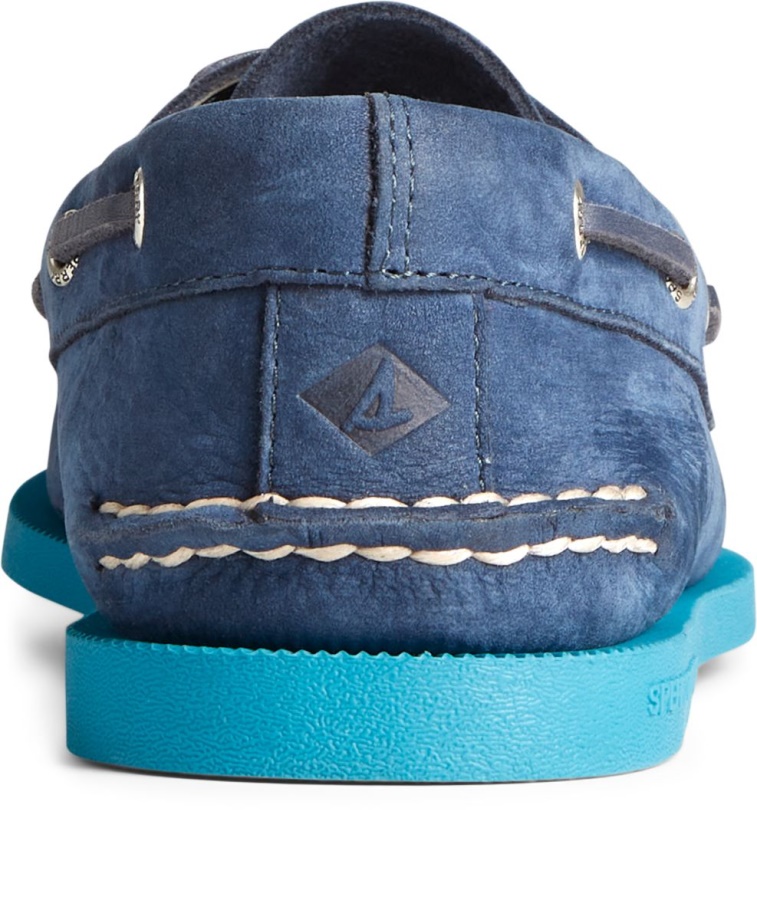 Otantik Orijinal 2 Gözlü Renkli Taban Bot Ayakkabısı Lacivert Sperry