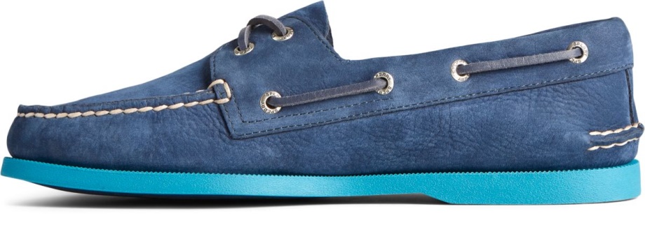 Otantik Orijinal 2 Gözlü Renkli Taban Bot Ayakkabısı Lacivert Sperry