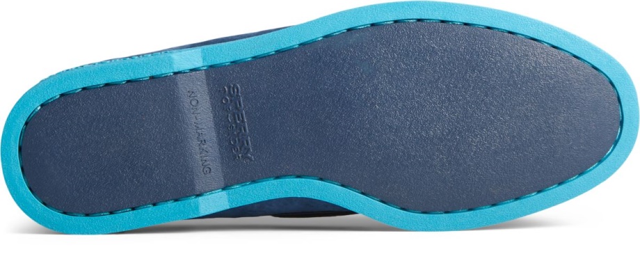 Otantik Orijinal 2 Gözlü Renkli Taban Bot Ayakkabısı Lacivert Sperry