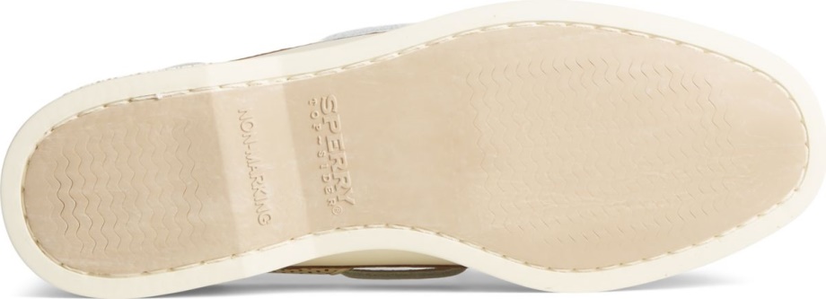 Otantik Orijinal 2 Gözlü Iğne Delikli Tekne Ayakkabısı Sperry Beyaz