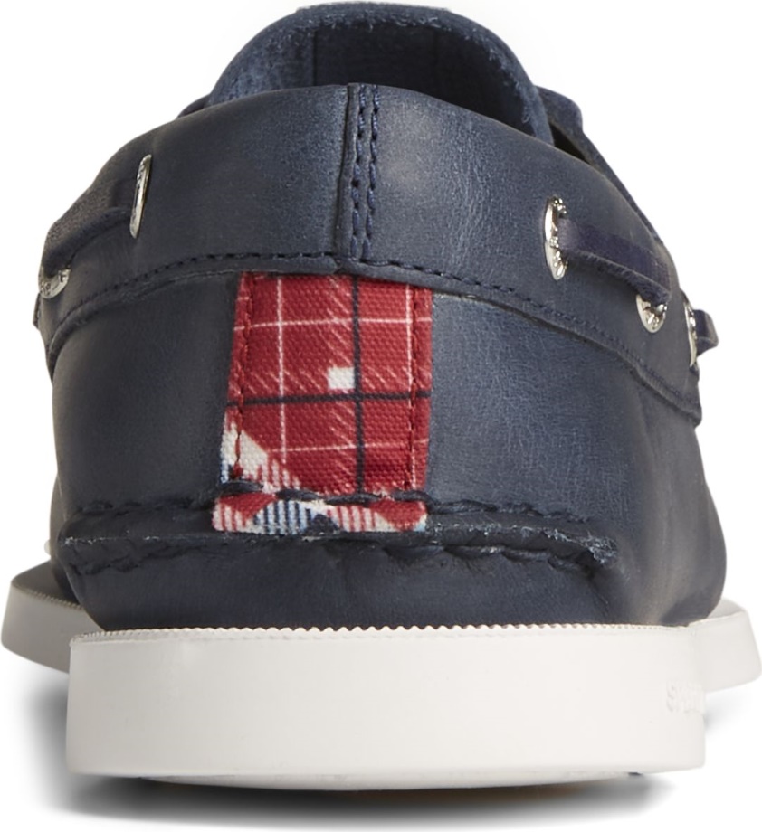 Otantik Orijinal Americana 2 Gözlü Deri Tekne Ayakkabısı Lacivert Sperry