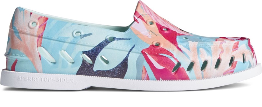 Otantik Orijinal şamandıra Mercan çiçekli Tekne Ayakkabısı Pembe çok Sperry