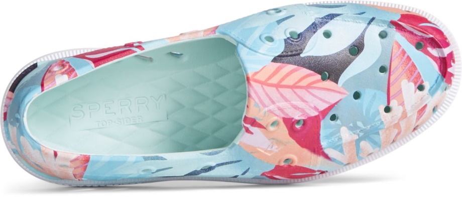 Otantik Orijinal şamandıra Mercan çiçekli Tekne Ayakkabısı Pembe çok Sperry