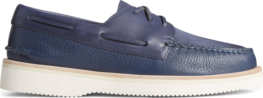 Otantik Orijinal Vibram 3 Gözlü Tekne Ayakkabısı Lacivert Sperry