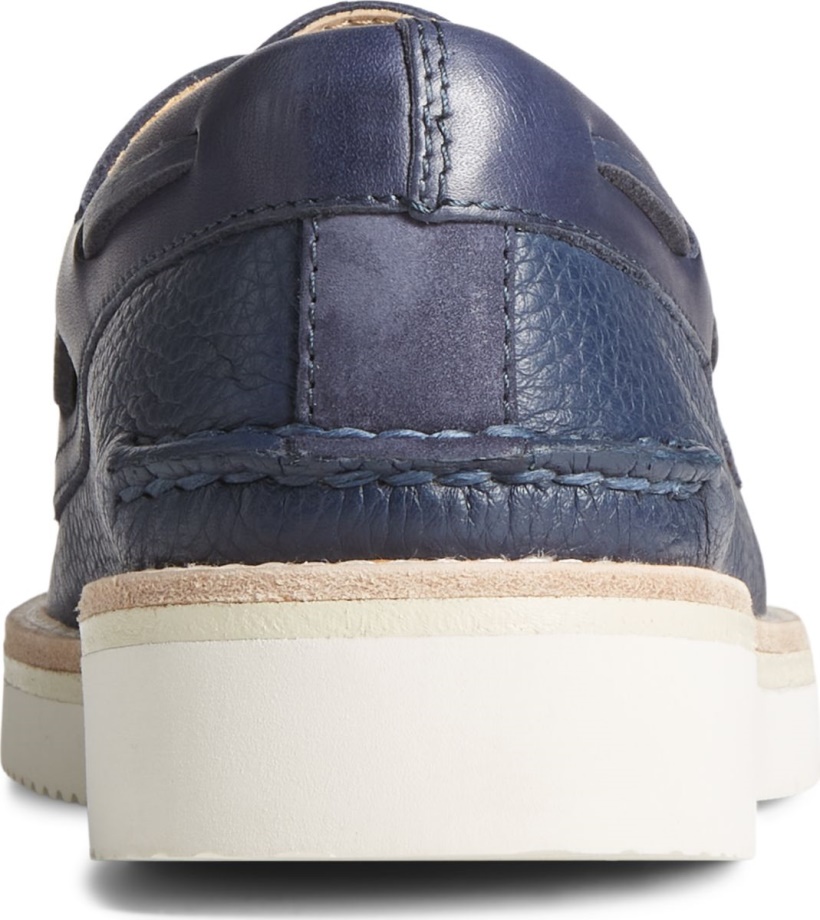 Otantik Orijinal Vibram 3 Gözlü Tekne Ayakkabısı Lacivert Sperry