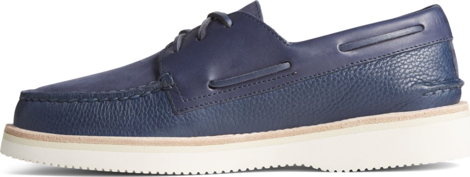 Otantik Orijinal Vibram 3 Gözlü Tekne Ayakkabısı Lacivert Sperry