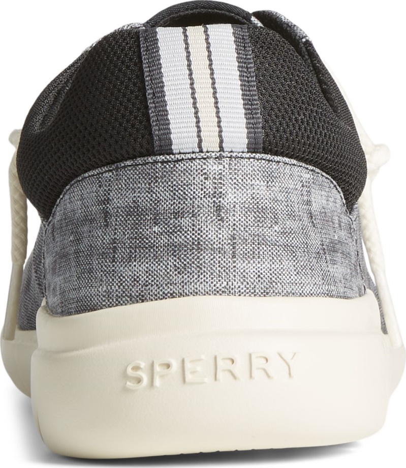 Siyah Sperry üzerinde Kaptanın Moc Chambray Slip