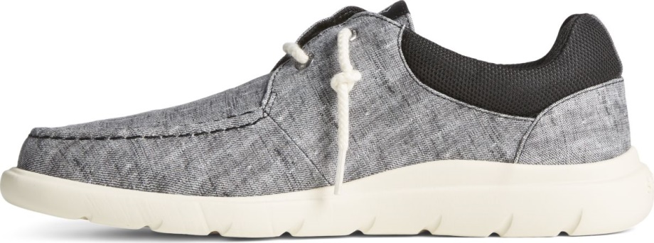 Siyah Sperry üzerinde Kaptanın Moc Chambray Slip