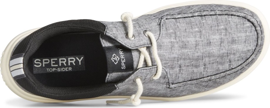 Siyah Sperry üzerinde Kaptanın Moc Chambray Slip