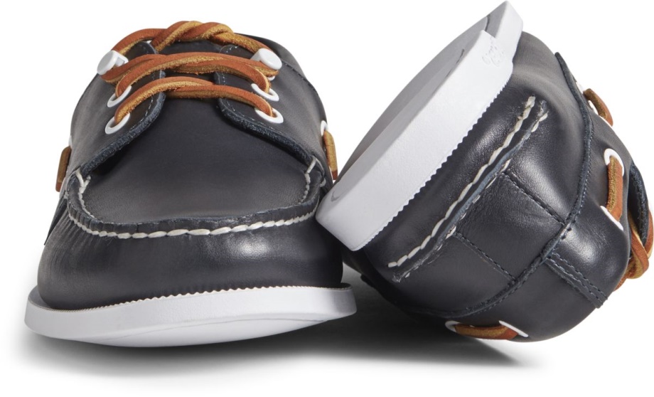 Bulut Otantik Orijinal 3 Gözlü Deri Tekne Ayakkabısı Lacivert Sperry