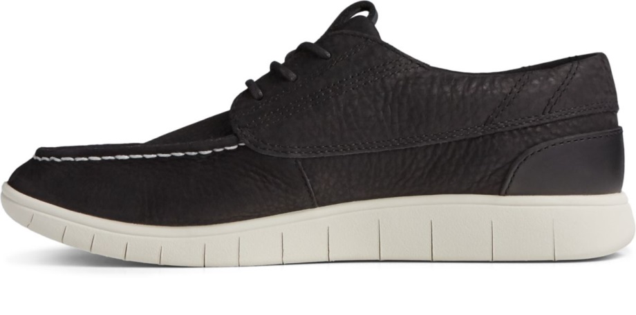 Kıyı Peluş Dalga Dantelli 3 Gözlü Siyah Sperry