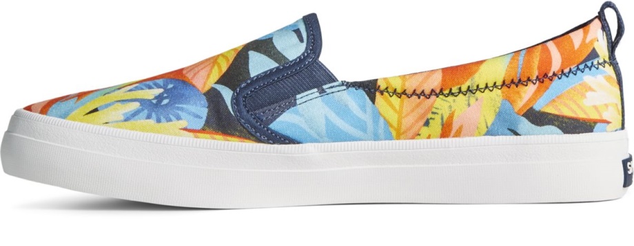 Armalı Ikiz Gore Mercan çiçekli Spor Ayakkabı üzerinde Slip Lacivert Sperry