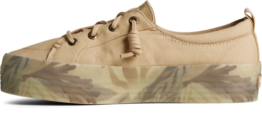 Arması Vibe Mercan çiçekli Platform Spor Ayakkabı Taba Rengi Sperry