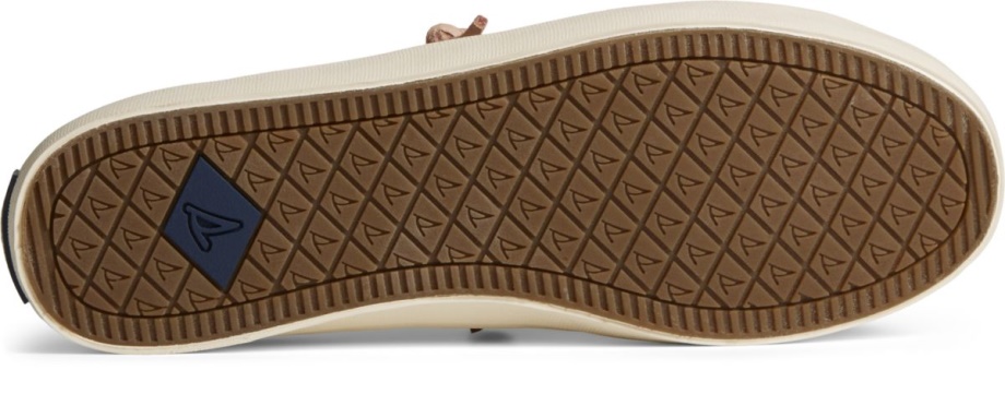 Arması Vibe Eskitme Deri Spor Ayakkabı Gül Sperry