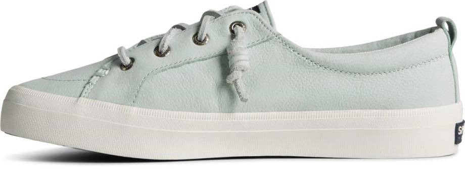 Arması Vibe Eskitme Deri Spor Ayakkabı Sperry Mavi Cam