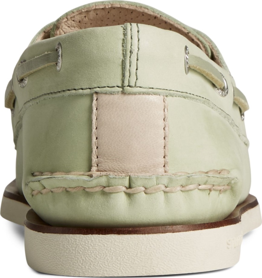 Altın Kupa Otantik Orijinal 2 Gözlü çapraz Dantel Nubuk Tekne Ayakkabısı Sperry Yeşili