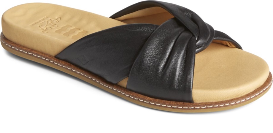 Altın Kupa Waveside Plushwave çapraz Slayt Sandal Siyah Sperry