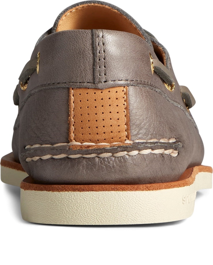 Erkek Altın A/o 2 Gözlü Tekne Ayakkabı Dantel Ayakkabı Kömür Sperry