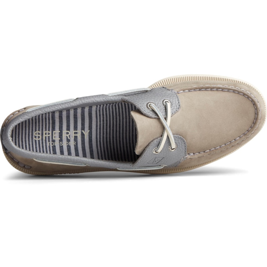 Erkek A/o 2 Gözlü Eskitme/nubuk Dantel Ayakkabı Sperry Grey