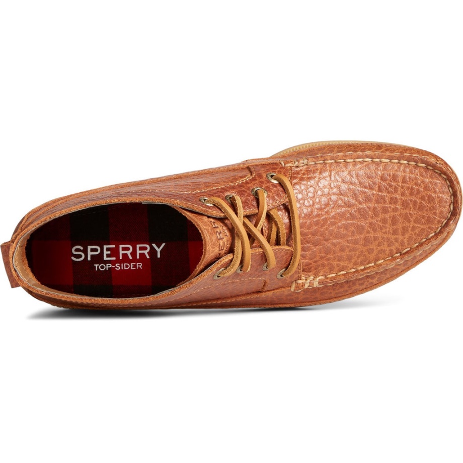Erkek Otantik Orijinal Tekne Chukka Eskitme Botlar Sperry Tan