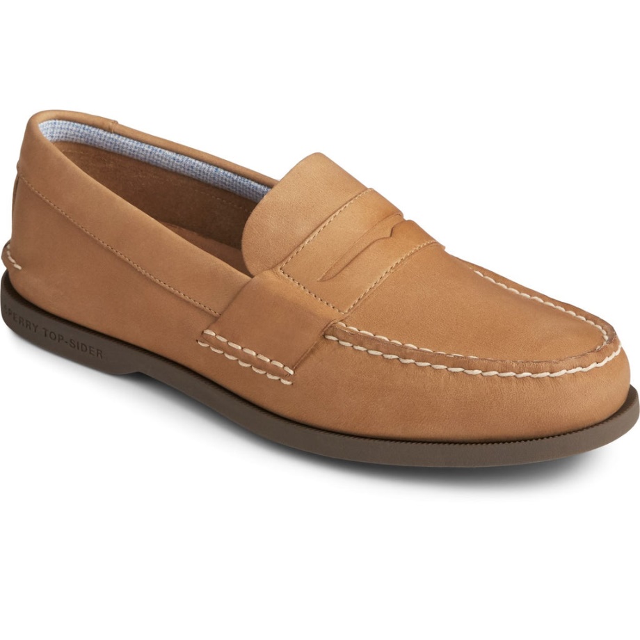 Erkek Otantik Orijinal Plushwave Kuruş Mokasen Sperry Tan