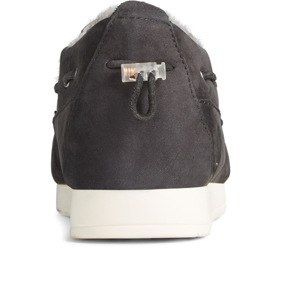 Erkek Moc-sider Kış Ayakkabı Sperry Siyah Slip