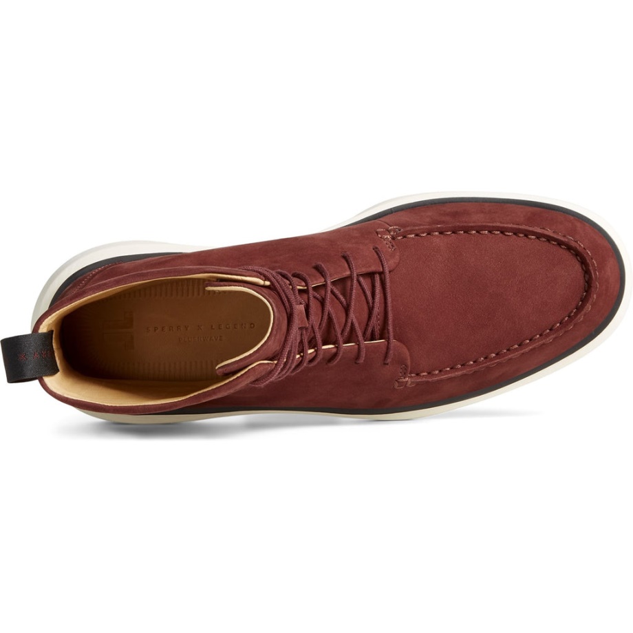 Erkek Sperry X John Efsanesi Commodore Plushwave çizme Sperry Oxblood
