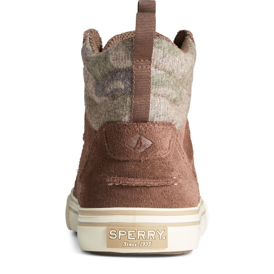 Erkek Striptizci Fırtına Uzun Yürüyüşe çıkan Kimse Su Geçirmez Kahverengi Kamuflaj Sperry