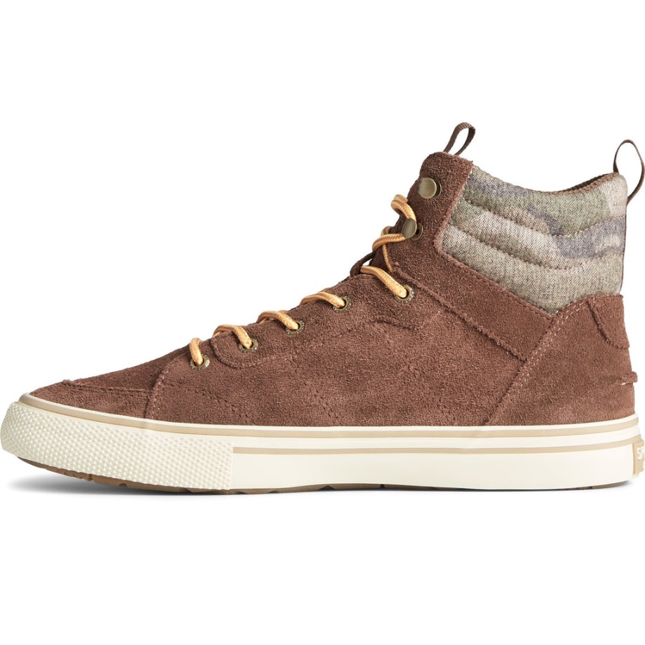 Erkek Striptizci Fırtına Uzun Yürüyüşe çıkan Kimse Su Geçirmez Kahverengi Kamuflaj Sperry