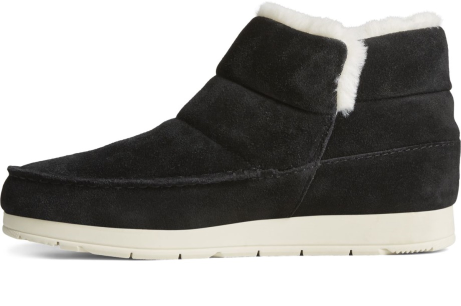 Moc-sider Deri Patik Sperry Siyah