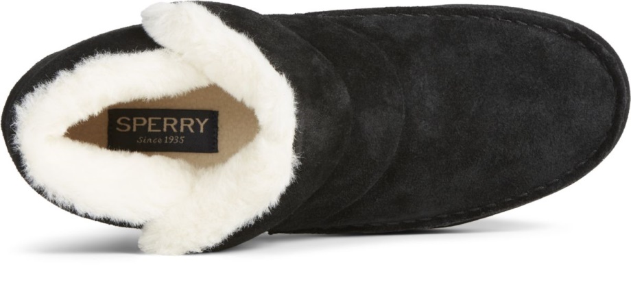 Moc-sider Deri Patik Sperry Siyah