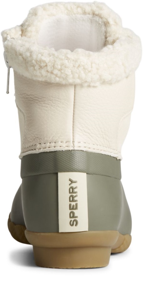 Tuzlu Su Alp Deri ördek çizme Sperry Zeytin