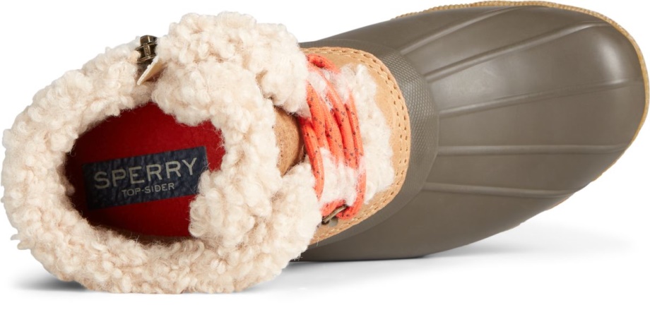 Tuzlu Su Alp Deri ördek çizme Sperry Tan