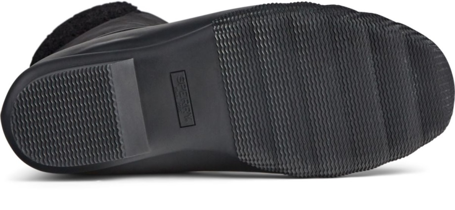 Tuzlu Su Uzun Boylu Rahat Deri ördek çizme Sperry Siyah