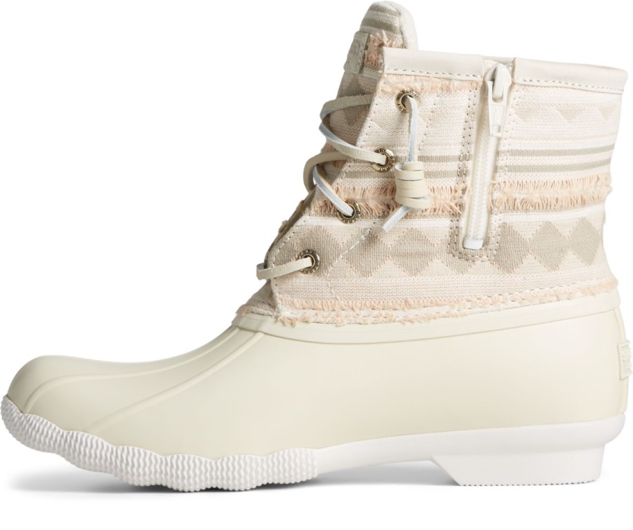 Tuzlu Su Dokulu şerit ördek çizme Sperry Tan