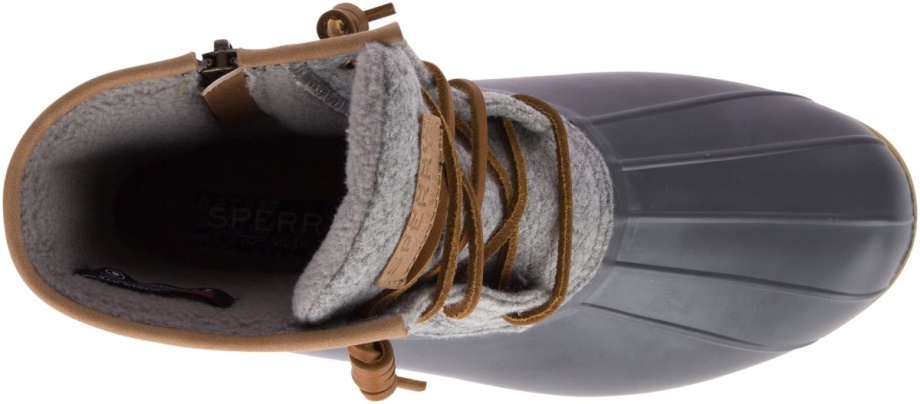 Tuzlu Su Yün Kabartmalı ördek çizmesi Inceltilmiş Gri Sperry