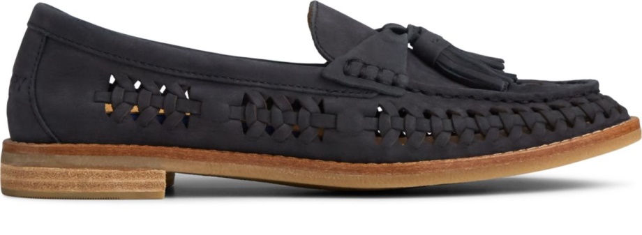Liman Kuruş Plushwave Dokuma Deri Mokasen Sperry Siyah