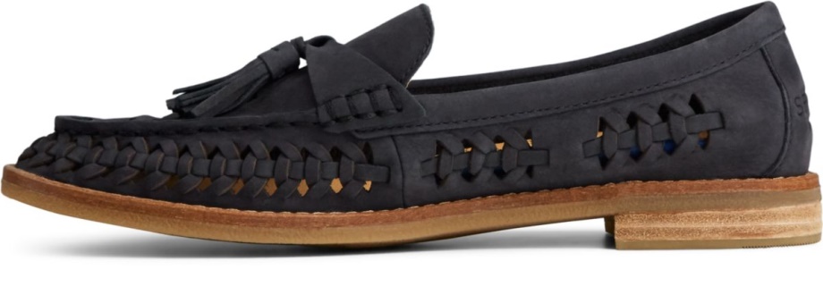 Liman Kuruş Plushwave Dokuma Deri Mokasen Sperry Siyah