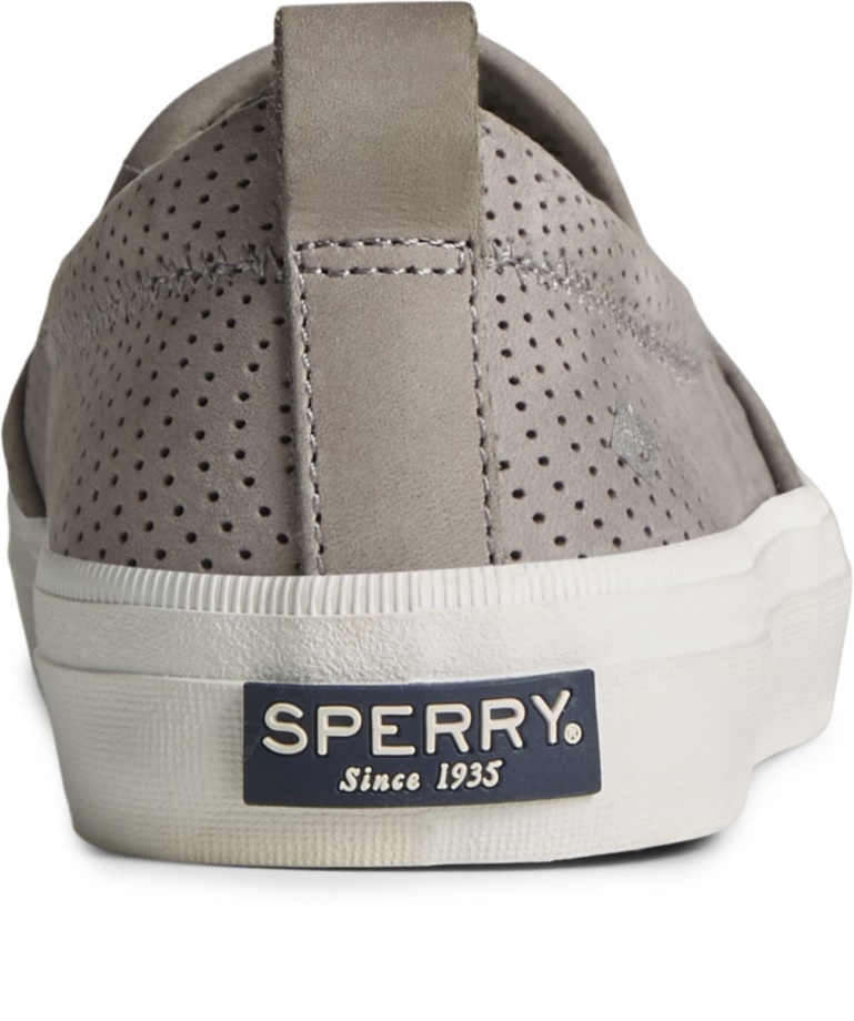 Sperry Arması Ikiz Gore Deri Dalga Delikli Spor Ayakkabı Gri