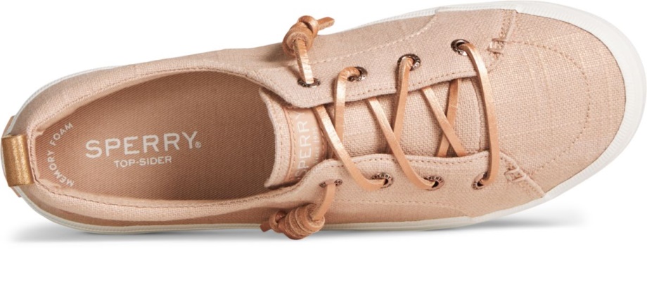 Sperry Arması Vibe ışıltı çapraz Tarama Keten Spor Ayakkabı Gül