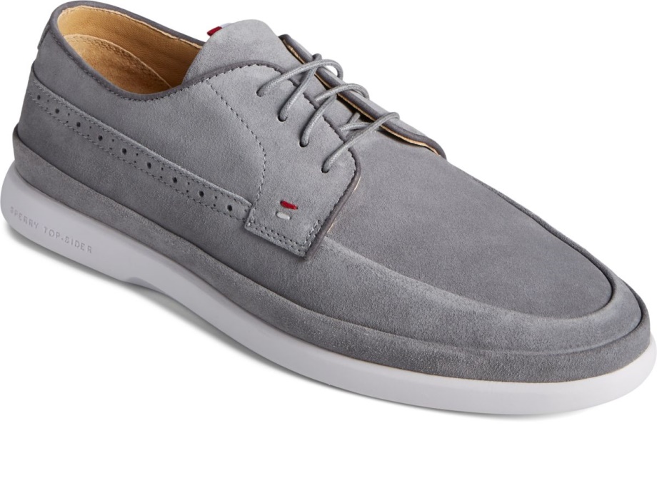 Sperry Altın Kupası Cabo Plushwave 4 Gözlü Oxford Gri Süet