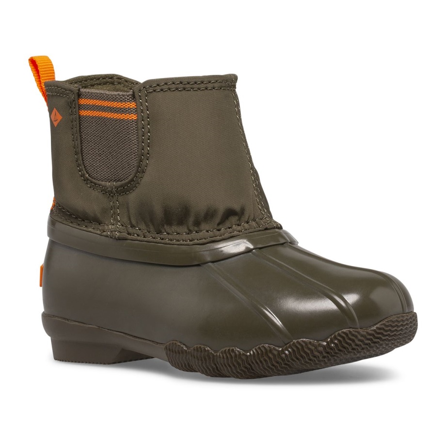 Sperry Tuzlu Su Chelsea Jr çizme Zeytin