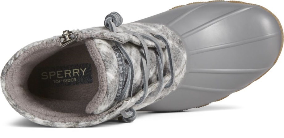 Sperry Tuzlu Su Ekose Yün ördek çizme Gri