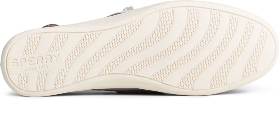 Sperry ötücü Balığı Timsah Deri Tekne Ayakkabısı Gri