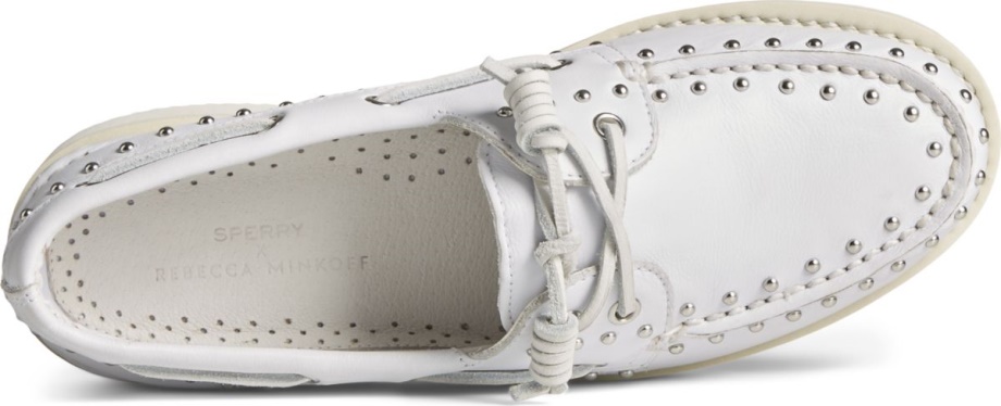 Sperry Sperry X Rebecca Minkoff Otantik Orijinal 2 Gözlü Spor Pabuç Tekne Ayakkabısı Beyaz