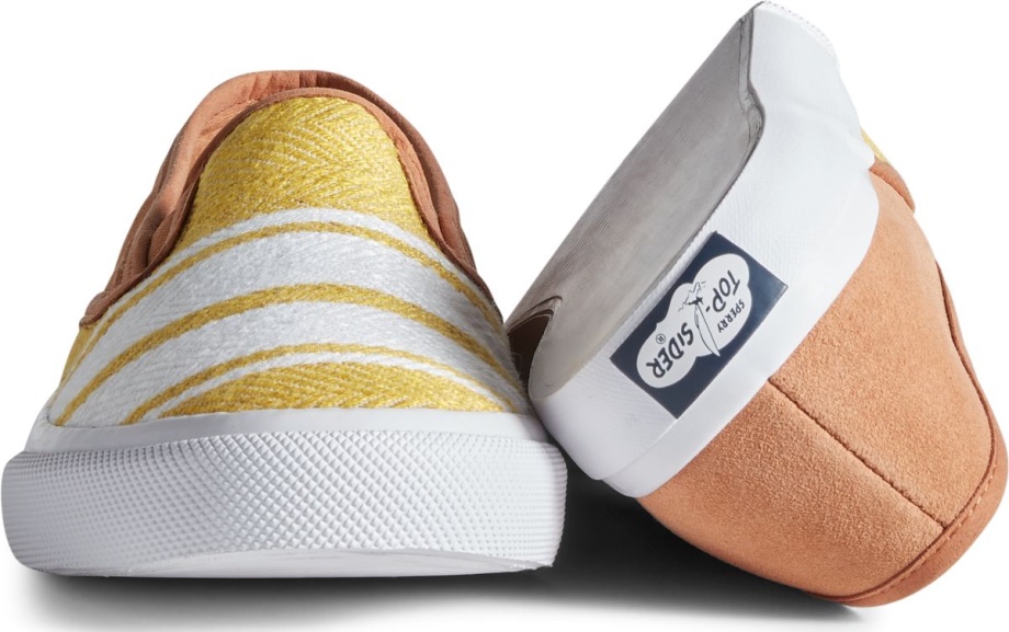 Sperry üniseks Bulut Keten Spor Ayakkabı Taba üzerinde Slip