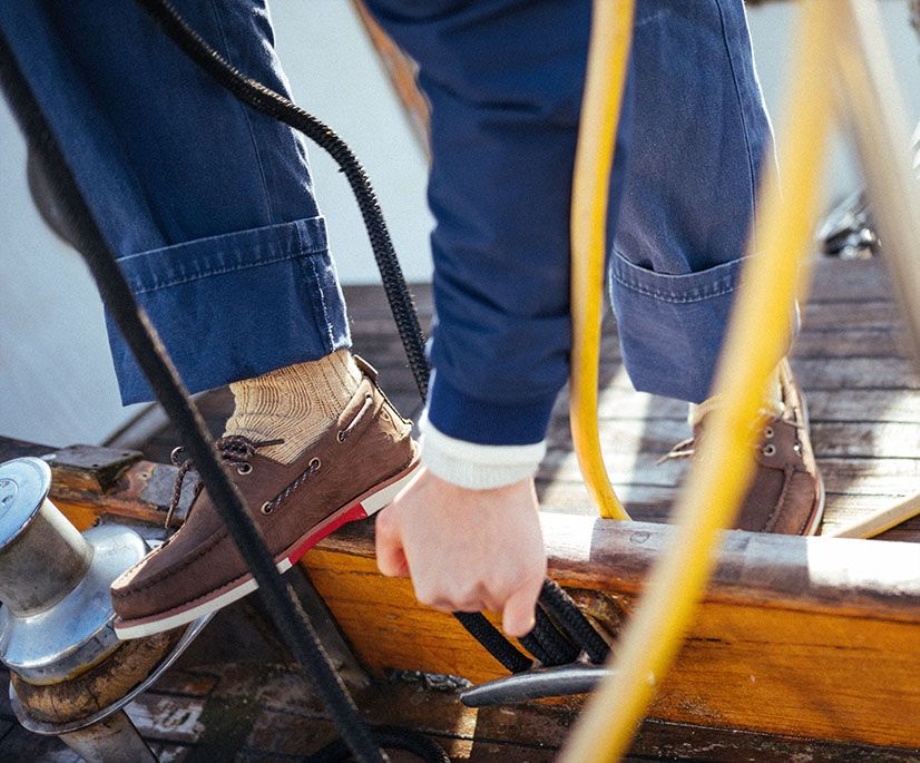 Sperry X Herschel Otantik Orijinal 2 Gözlü Tekne Ayakkabısı Sperry Lacivert