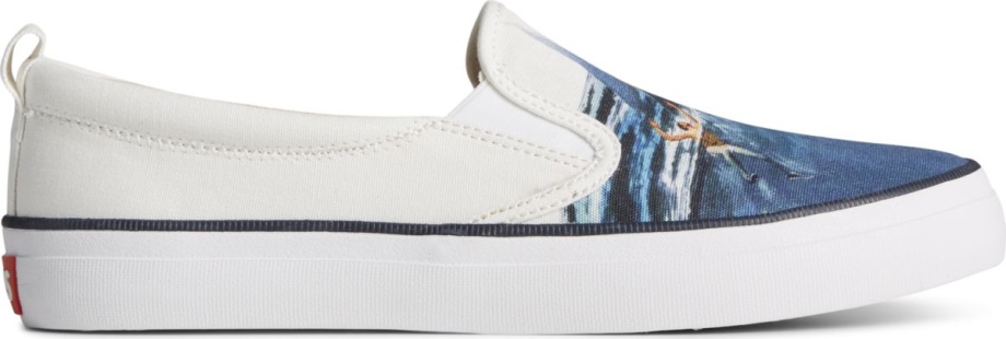 Sperry X çeneler Arması Ikiz Gore Poster Spor Ayakkabı üzerinde Slip Beyaz Sperry