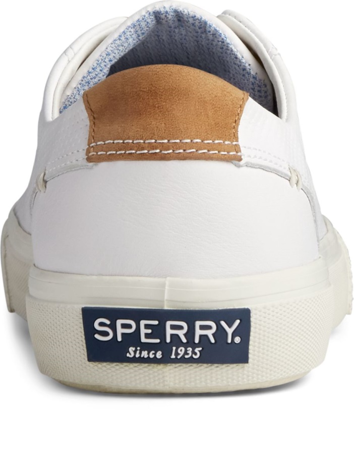çizgili Peluş Dalgalı Spor Ayakkabı Beyaz Sperry