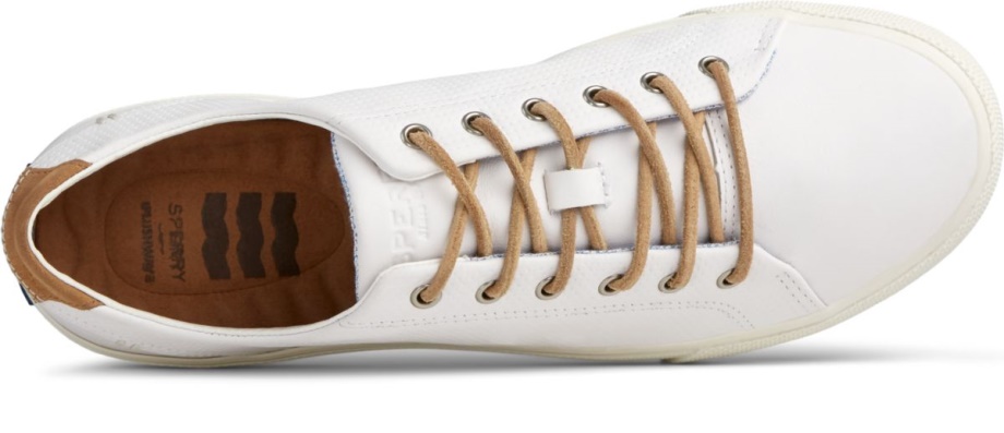 çizgili Peluş Dalgalı Spor Ayakkabı Beyaz Sperry